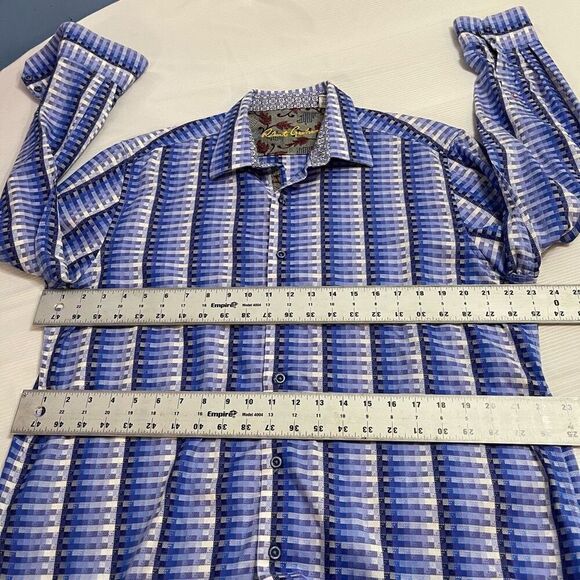 Robert Graham Men’s Blue Purple Classic Fit Long Sleeve Button Up Shirt Size XL - Picture 4 of 9